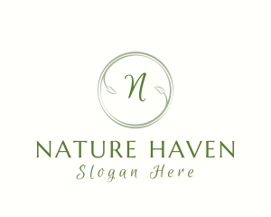 Natural Ornamental Leaf logo design