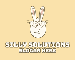 Bunny Rabbit Cracked Egg logo