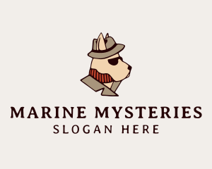 Mysterious Detective Dog  logo design