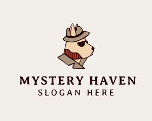 Mysterious Detective Dog  logo design