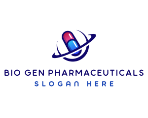 Capsule Medicine Pharmaceutical logo design