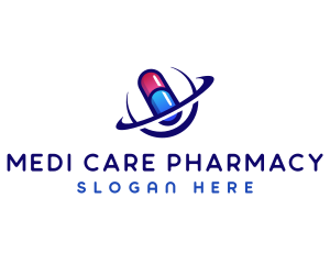 Capsule Medicine Pharmacy logo design