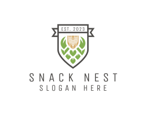 Organic Malt Crest logo design