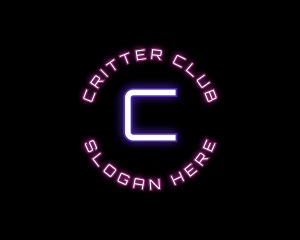 Futuristic Digital Neon logo design