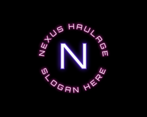 Futuristic Digital Neon logo design