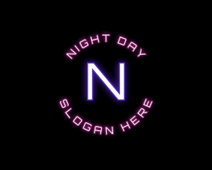 Futuristic Digital Neon logo design