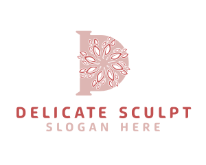 Floral Beauty Letter D logo design