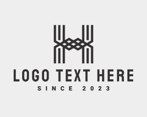 Letter H Metal Fabrication  logo design
