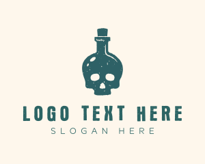 Punk Skull Bottle Poison logo