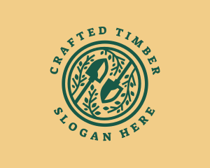 Shovel Garden Planting logo design