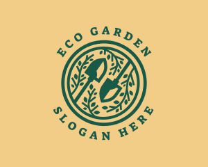 Shovel Garden Planting logo design