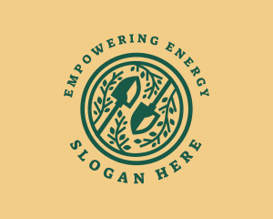 Shovel Garden Planting logo design