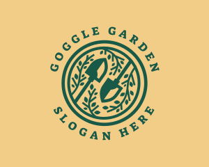 Shovel Garden Planting logo design