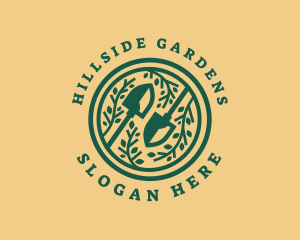 Shovel Garden Planting logo design