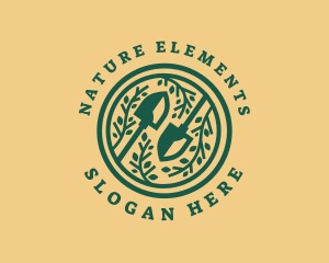 Shovel Garden Planting logo design