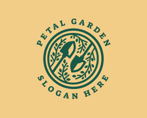 Shovel Garden Planting logo design