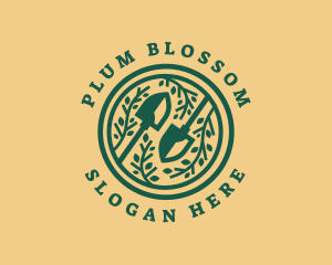 Shovel Garden Planting logo design