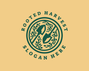 Shovel Garden Planting logo design