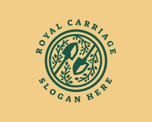 Shovel Garden Planting logo design