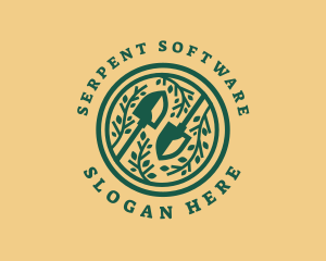 Shovel Garden Planting logo design