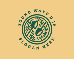 Shovel Garden Planting logo design