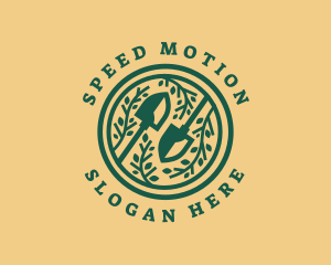 Shovel Garden Planting logo design