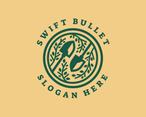 Shovel Garden Planting logo design