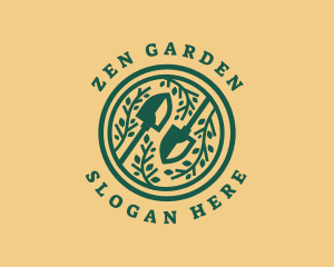 Shovel Garden Planting logo design