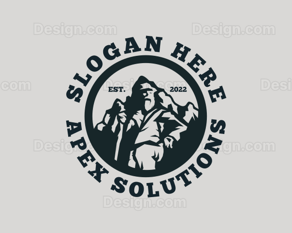 Mountain Peak Hiker Logo