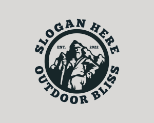 Mountain Peak Hiker logo design