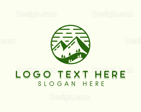 Forest Mountain Trees Logo