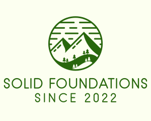 Green Forest Mountain Trees logo
