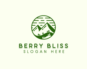 Forest Mountain Trees logo design