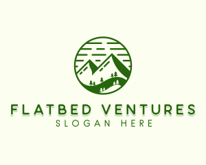 Forest Mountain Trees logo design