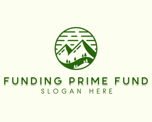 Forest Mountain Trees logo design