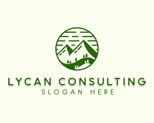 Forest Mountain Trees logo design