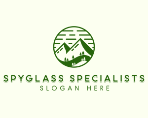 Forest Mountain Trees logo design