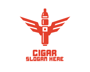 Orange Vape Wings logo design