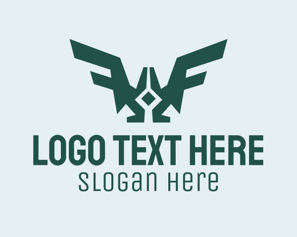 Modern Cool Bird Wings logo