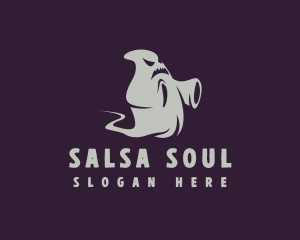 Spooky Halloween Ghost logo