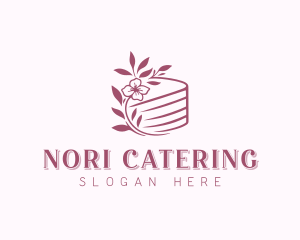 Cake Floral Wedding logo design