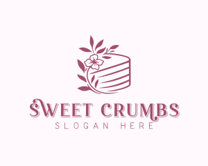 Cake Floral Wedding logo design