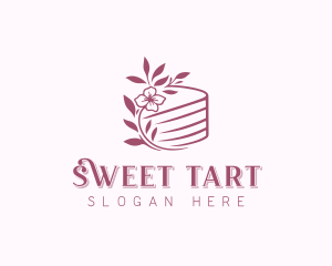 Cake Floral Wedding logo design