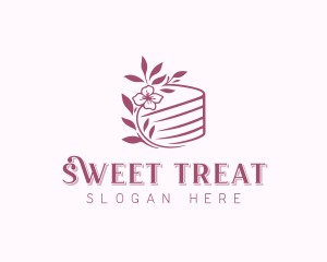 Cake Floral Wedding logo design