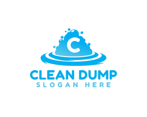 Clean Bubbles Laundry logo design