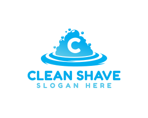 Clean Bubbles Laundry logo design