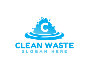 Clean Bubbles Laundry logo design