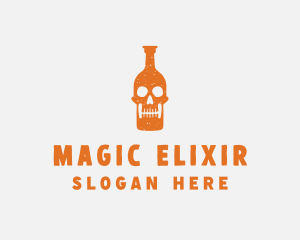 Skull Alcohol Bottle logo