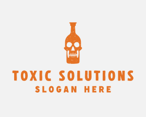 Skull Alcohol Bottle logo