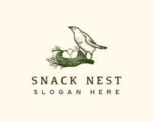 Nature Bird Nest logo design